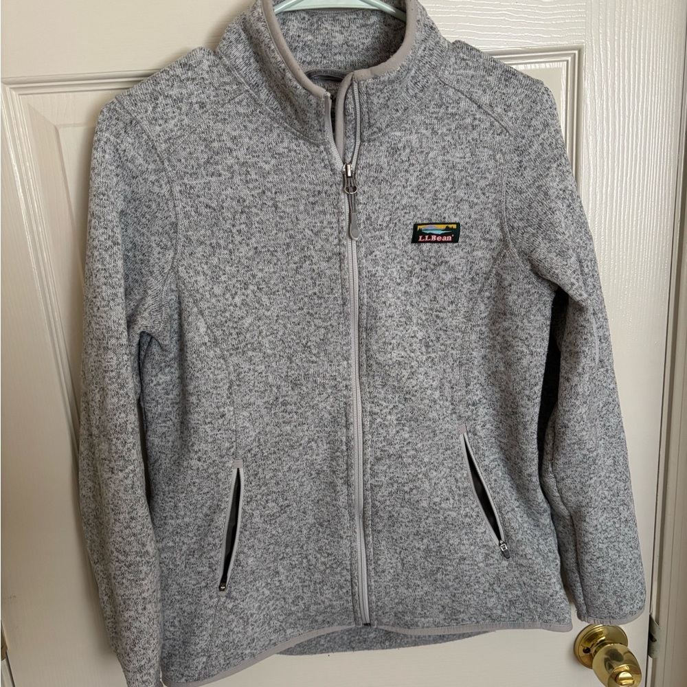 L.L. Bean Heather Gray Knit Jacket